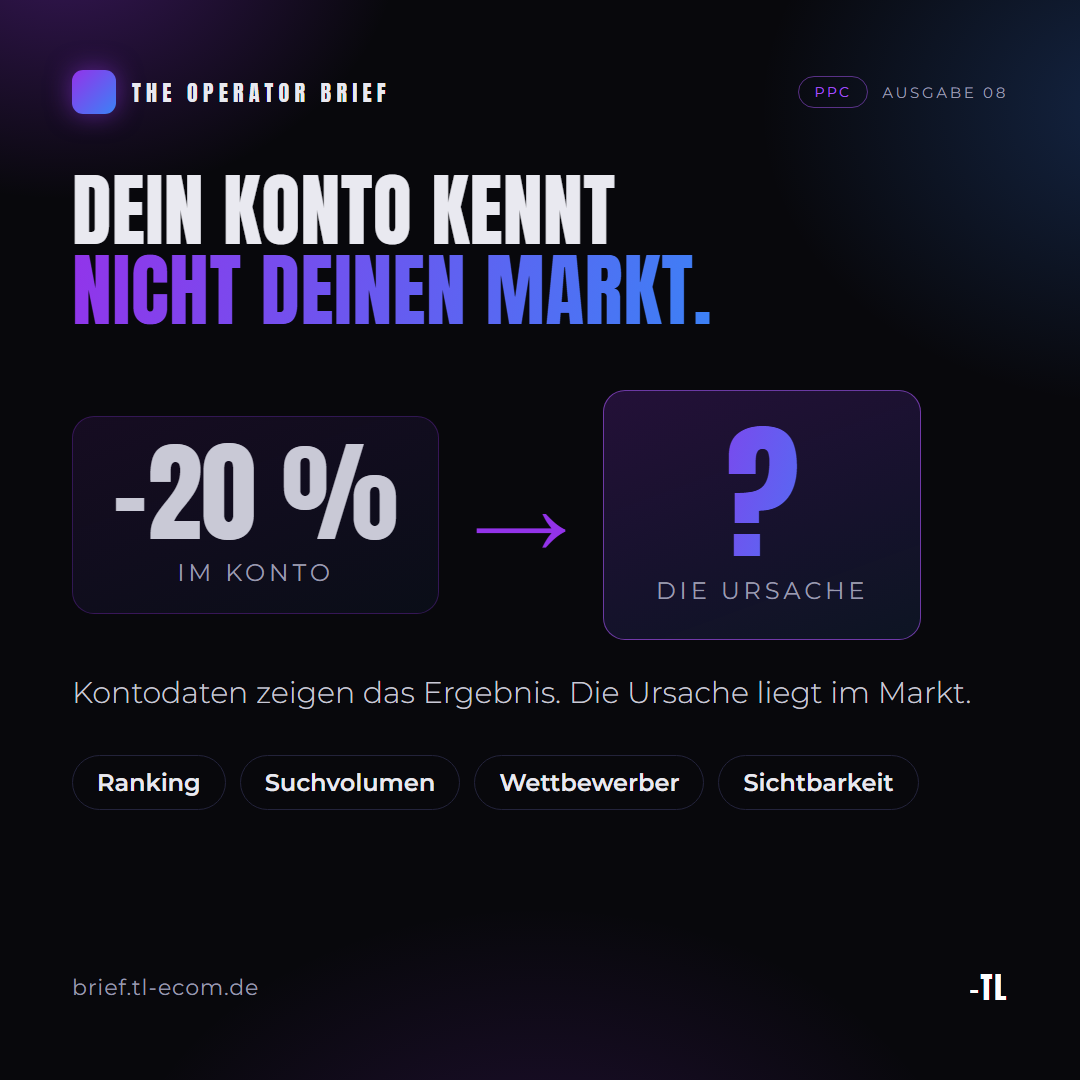 Dein Konto kennt dein Ergebnis. Nicht deinen Markt.