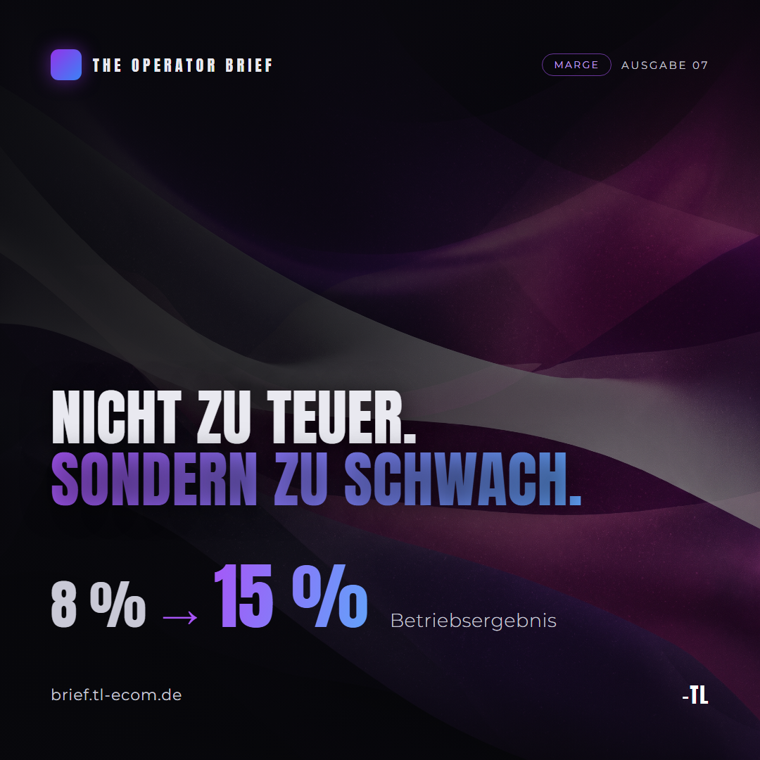 Deine Firma ist nicht zu teuer. Sie ist zu schwach.